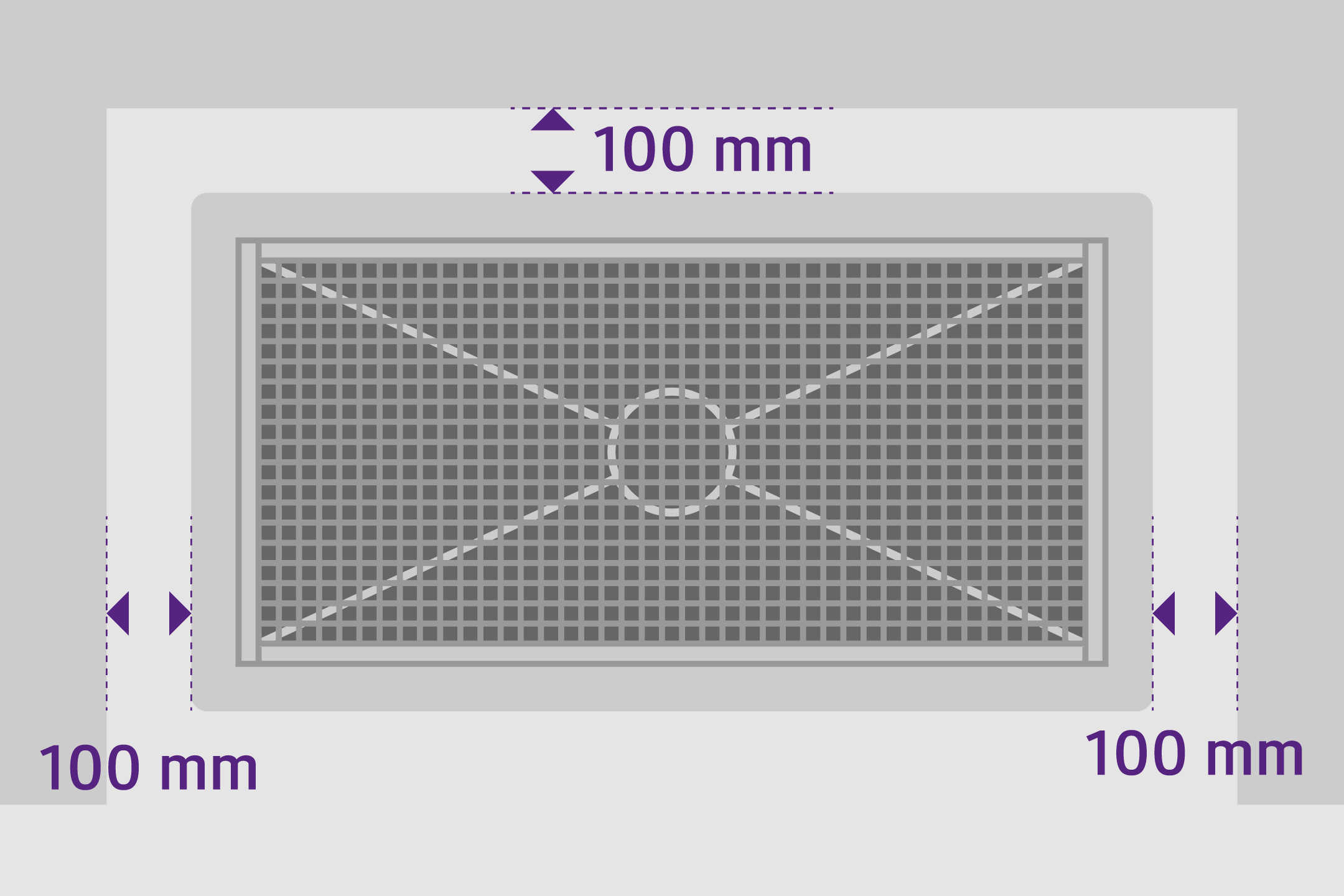 Platzbedarf von 100 mm bei baulichen Besonderheiten