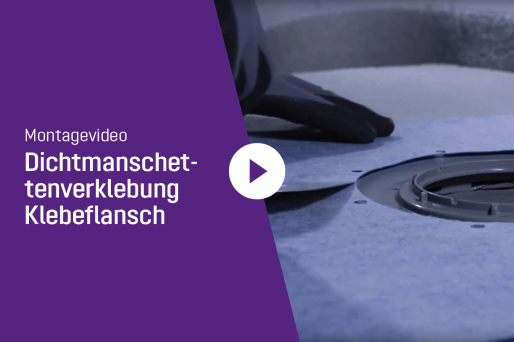 Video Dichtmanschettenverklebung Klebeflansch