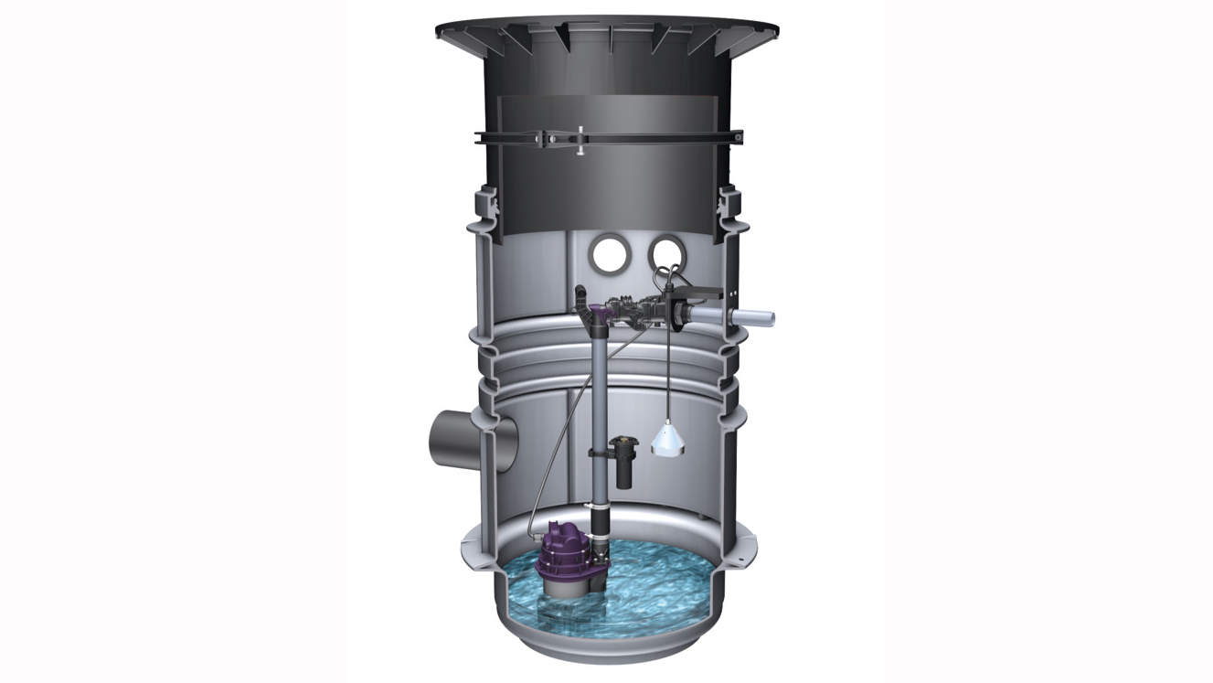 Pumpstation Aquapump Medium Mono für fäkalienfreies Abwasser