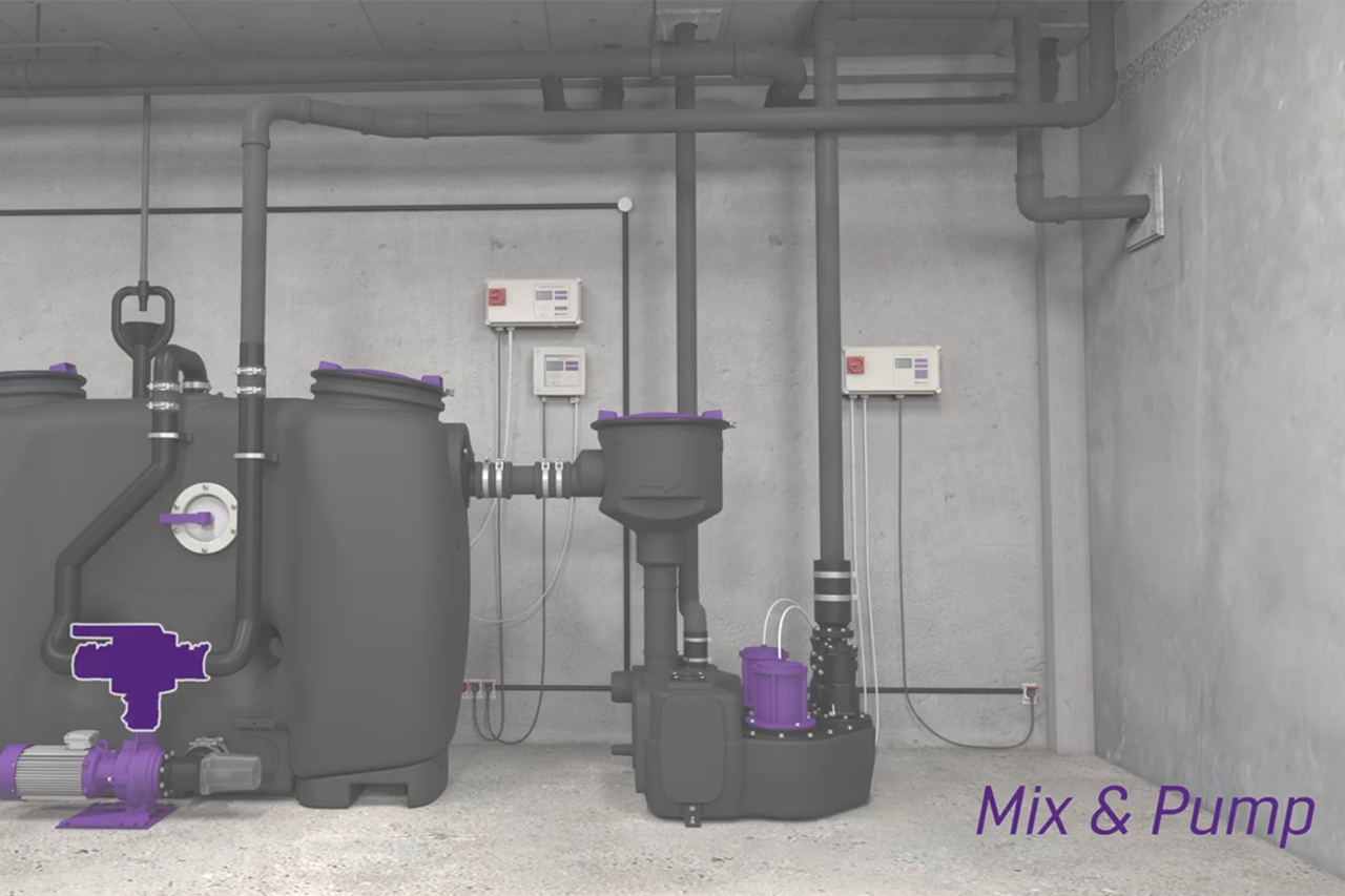 Entleerung der Version EasyClean free Auto Mix & Pump Entleerung der Version EasyClean free Auto Mix & Pump