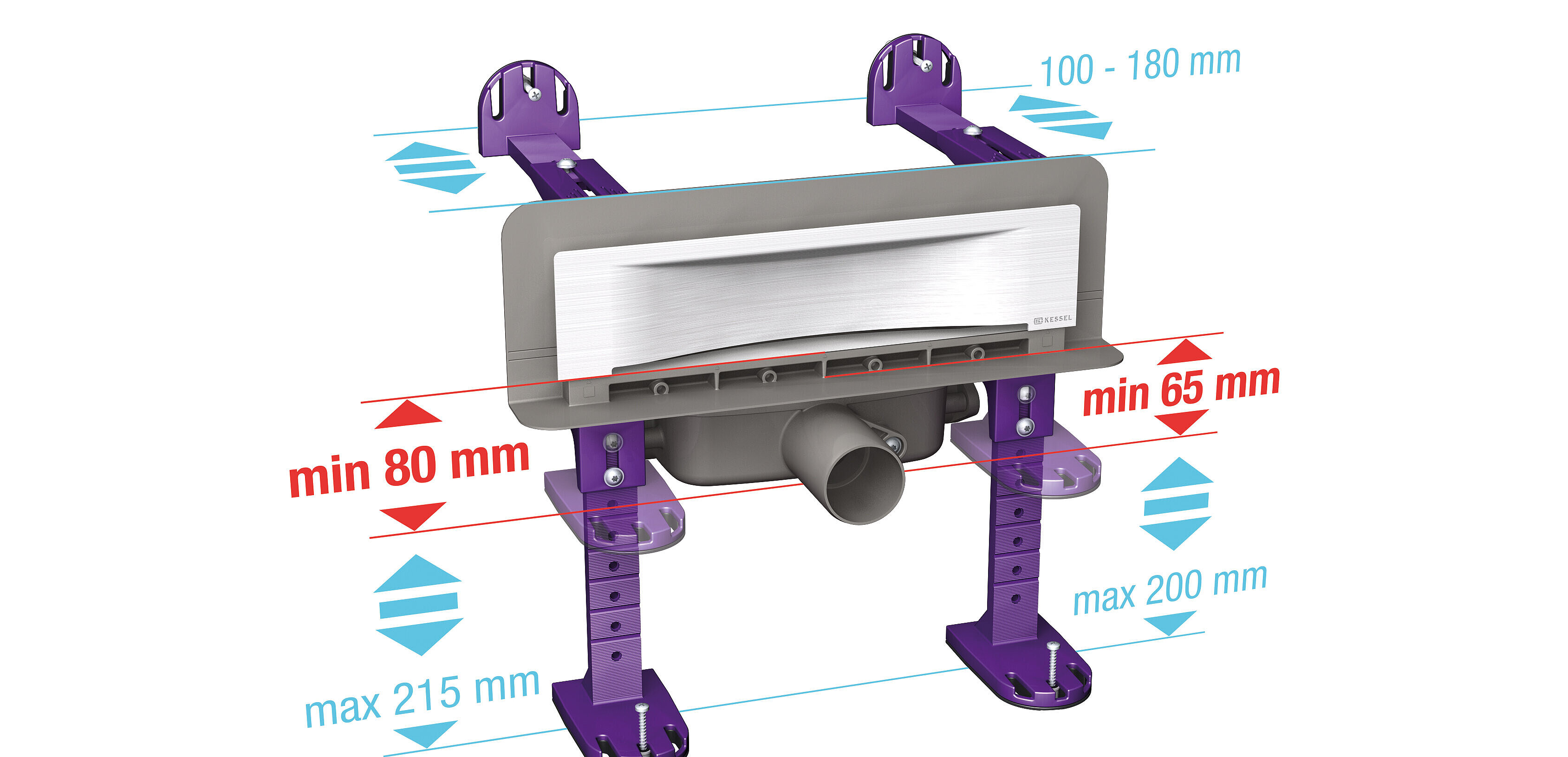 Flexibler Einbau Wandablauf Scada