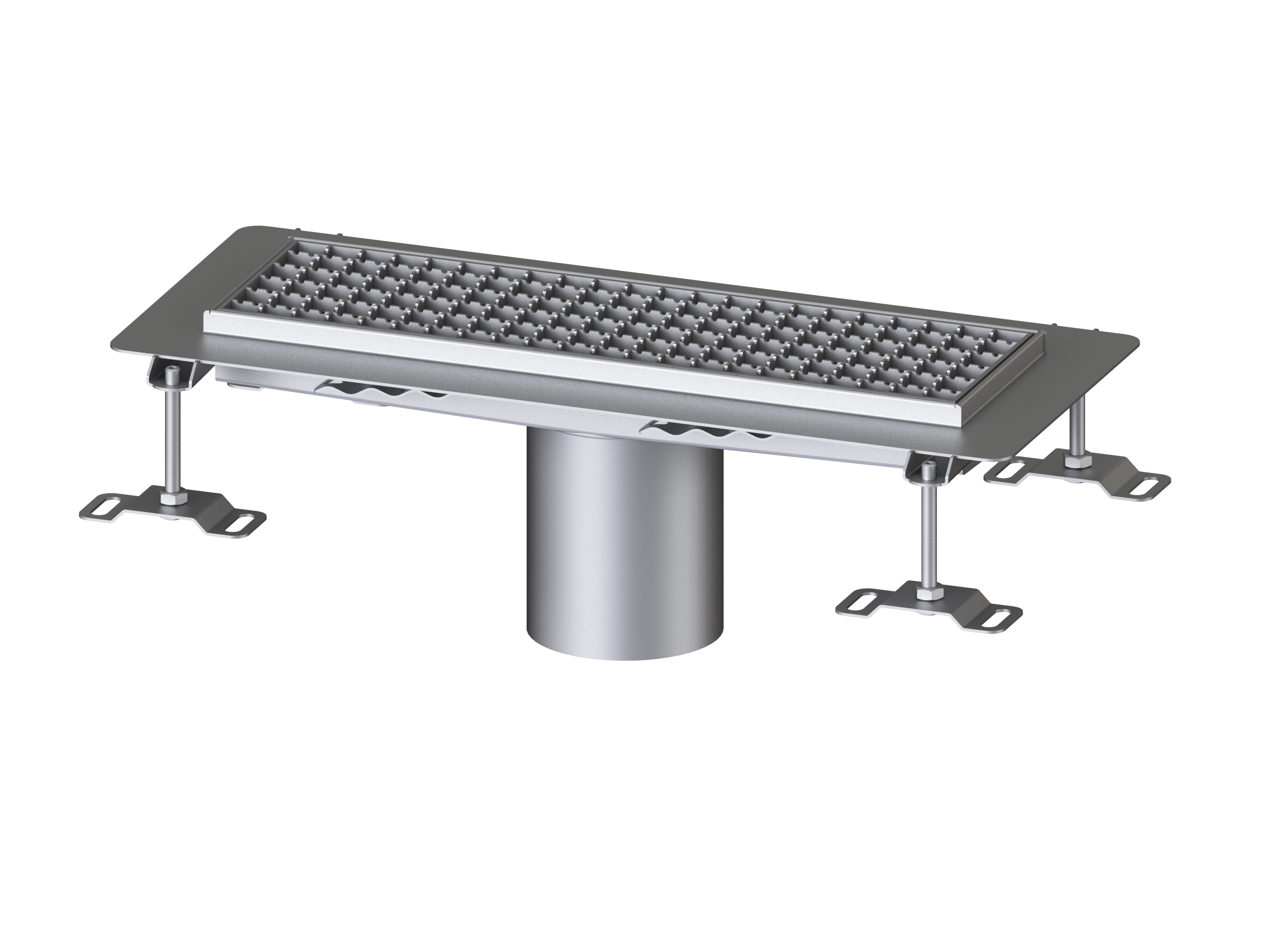 Edelstahlrinnen mit Klebeflansch, welche auch mit Sickerwasseröffnungen versehen werden können Edelstahlrinnen mit Klebeflansch, welche auch mit Sickerwasseröffnungen versehen werden können