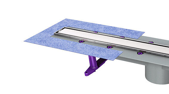 Werkseitig angebrachte Dichtmanschette bei Linearis Comfort Werkseitig angebrachte Dichtmanschette bei Linearis Comfort