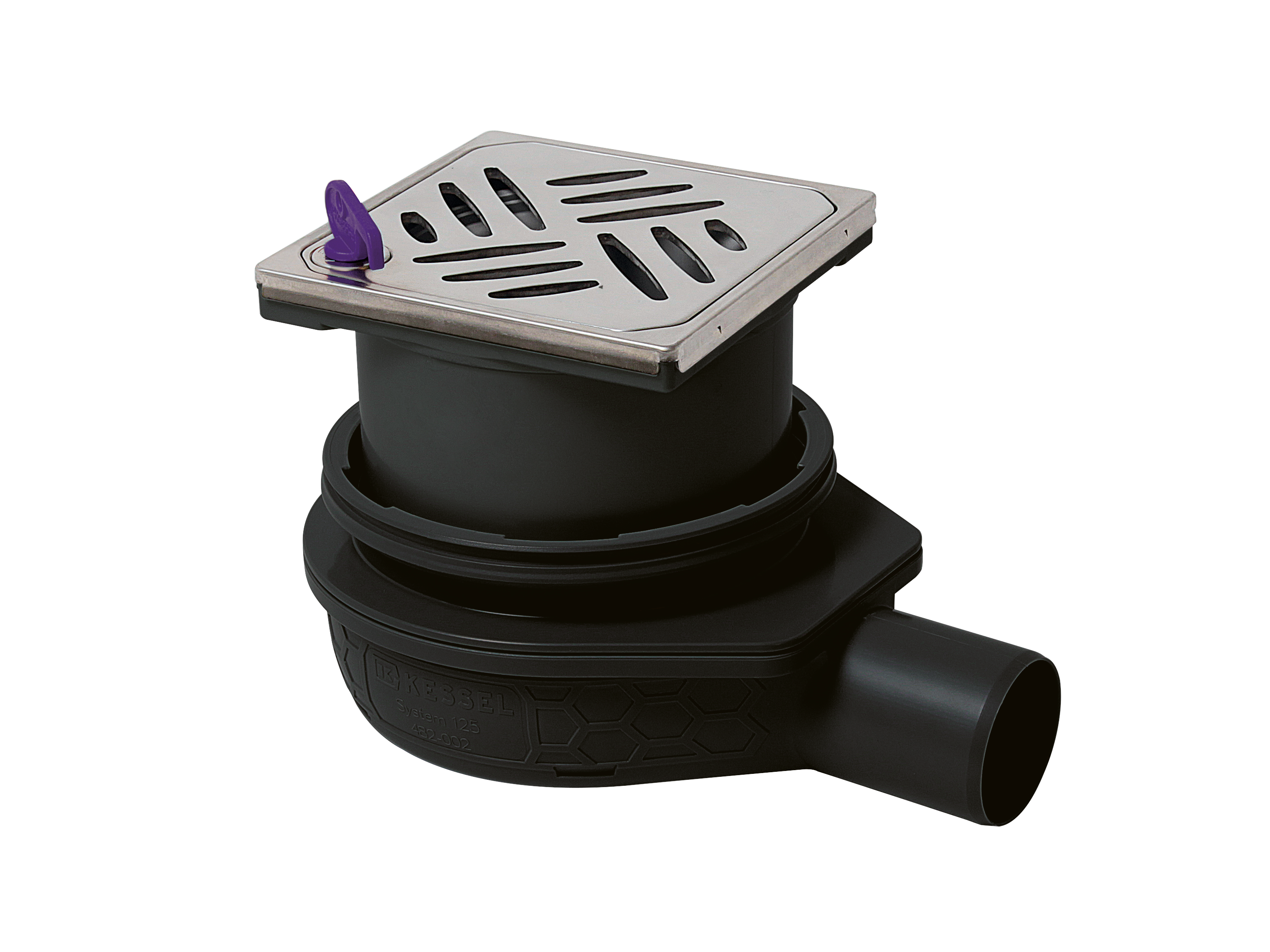 Badablauf Der Ultraflache 79, DN 50 mit Designrost Kessel mit Lock & Lift-Verriegelungssystem, mit Megastop Badablauf Der Ultraflache 79, DN 50 mit Designrost Kessel mit Lock & Lift-Verriegelungssystem, mit Megastop