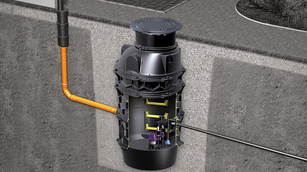 Verschiedene Einbauoptionen machen die Pumpstation Aquapump XL besonders flexibel.