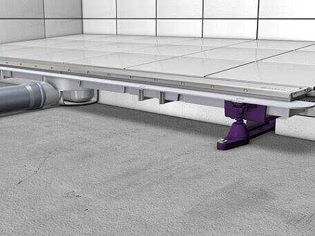 Einbaubeispiel Duschrinne Linearis Compact