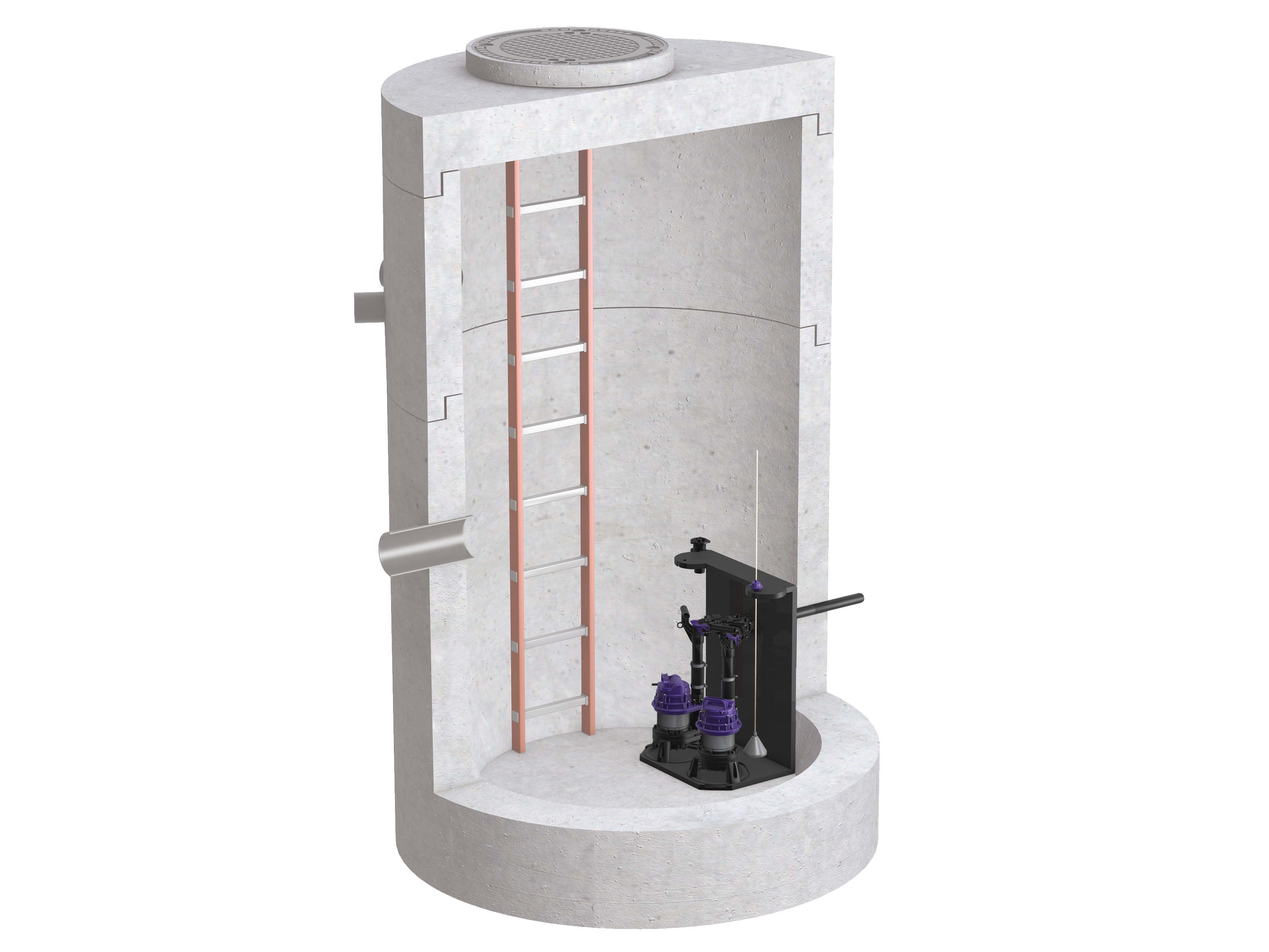 Pumpstation Aquapump Retrofit für Schmutz- und Regenwasser, zum Verbau in bestehende Sammelbehälter